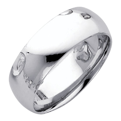 14KT REAL GOLD PLAIN WEDDING BAND 7MM