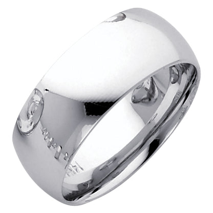 14KT REAL GOLD PLAIN WEDDING BAND 8MM
