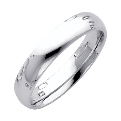 14KT REAL GOLD PLAIN TRADITIONAL WEDDING BAND 4MM