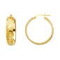 14KT REAL GOLD FANCY HOOP EARRING FOR WOMEN