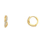 14KT REAL GOLD FANCY HUGGIE EARRING FOR WOMEN