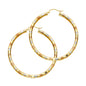 14KT REAL GOLD TRIO COLOR HOOP EARRING FOR WOMEN