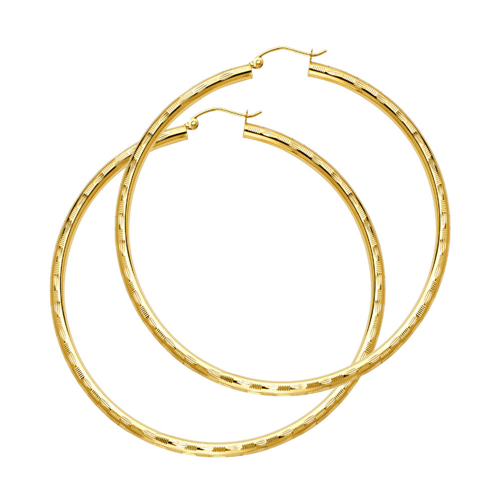 14KT REAL GOLD HOOP EARRING FOR WOMEN