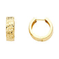 14KT REAL GOLD FANCY HUGGIE EARRING FOR WOMEN