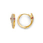 14KT REAL GOLD FANCY HUGGIE EARRING FOR WOMEN