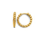 14KT REAL GOLD FANCY HUGGIE EARRING FOR WOMEN