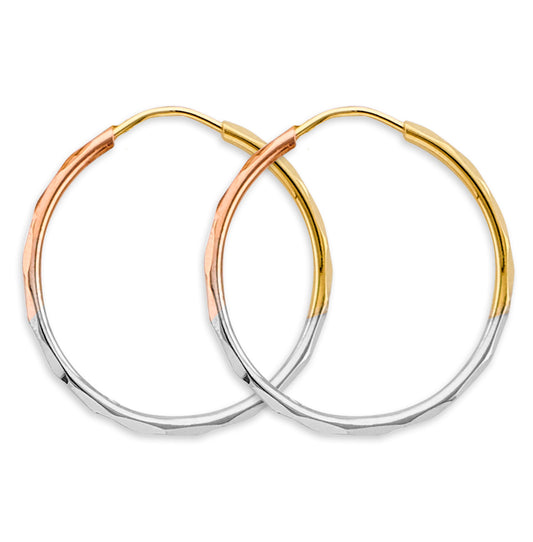 14KT REAL GOLD HOOP EARRING FOR WOMEN