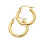 14KT REAL GOLD PLAIN HOOPS EARRINGS FOR WOMEN