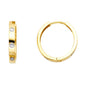 14KT REAL GOLD FANCY HOOP EARRING