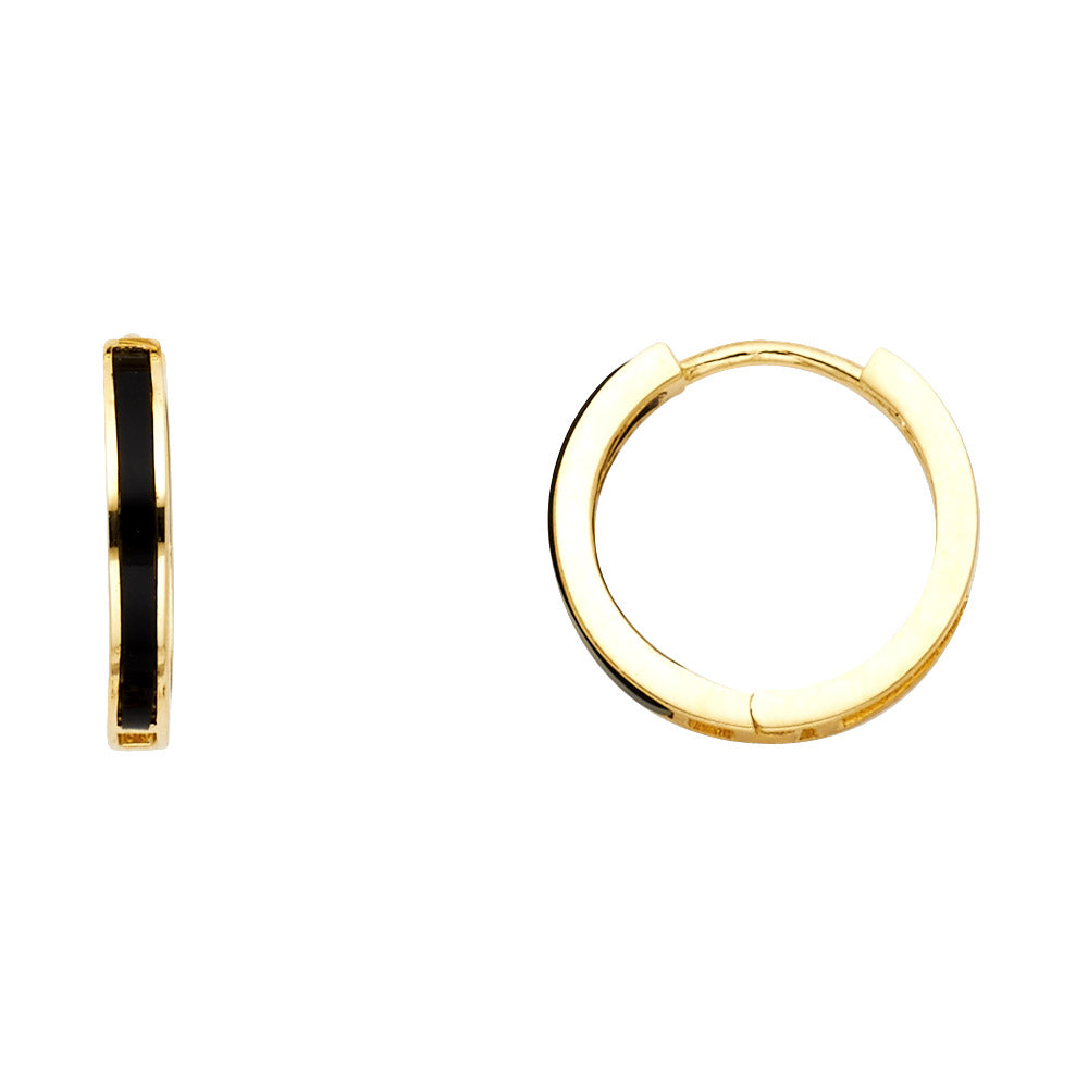 14KT REAL GOLD MEN HOOP EARRING