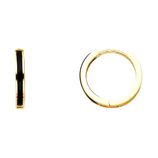 14KT REAL GOLD MEN HOOP EARRING