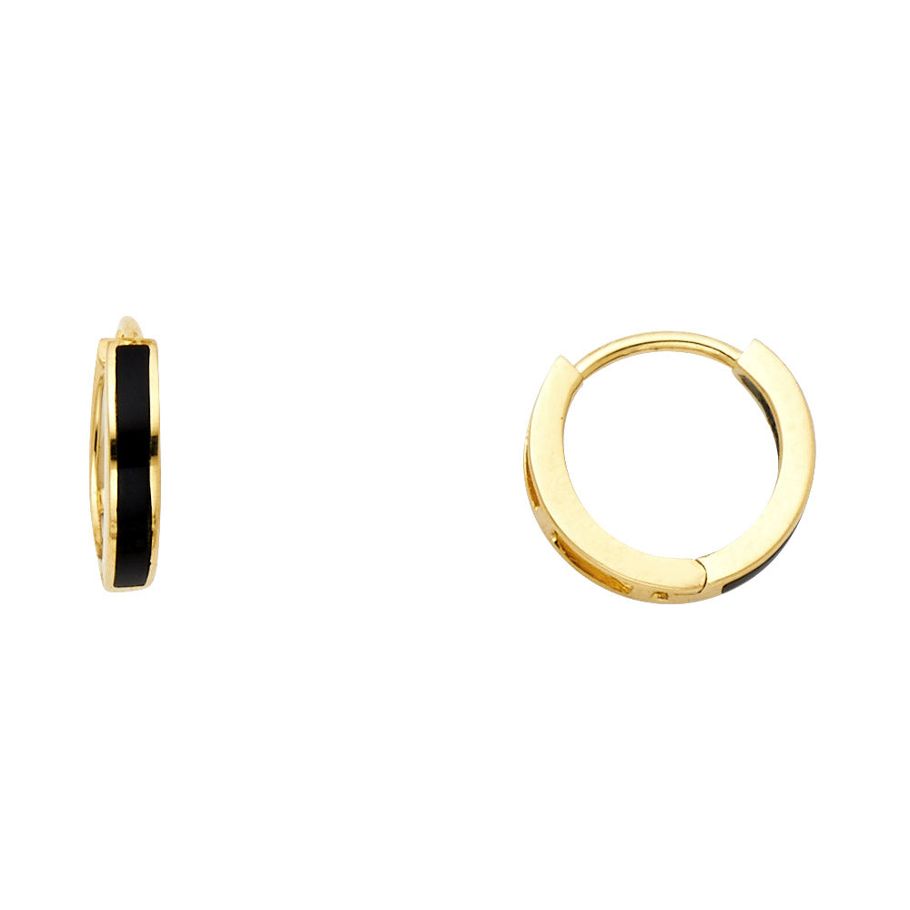 14KT REAL GOLD MEN HOOP EARRINGS