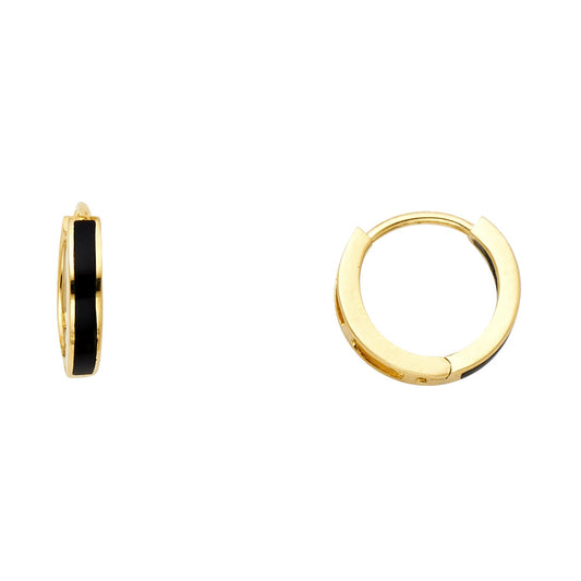 14KT REAL GOLD MEN HOOP EARRINGS