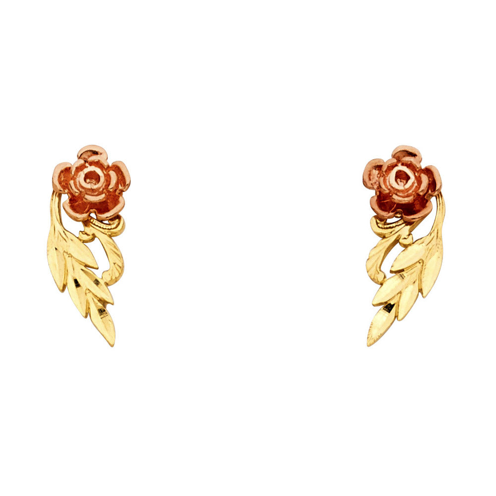 14KT REAL GOLD STUD EARRING FOR WOMEN