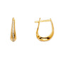 14KT REAL GOLD HUGGIES EARRINGS FOR WOMEN