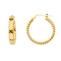 14KT REAL GOLD FANCY HOOPS FOR WOMEN