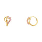 14KT REAL GOLD HEART HUGGIES EARRINGS