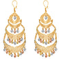 14kt Real Gold Tricolor Chandelier Earrings