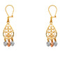 14kt Real Gold Chandelier Earrings