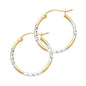14KT REAL GOLD HOOPS EARRING FOR HER