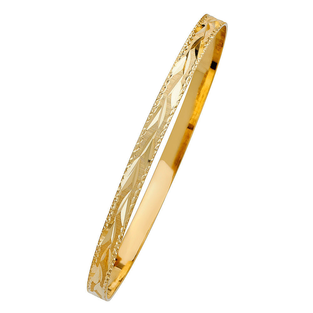 14KT REAL GOLD SOLID BANGLE FOR WOMEN