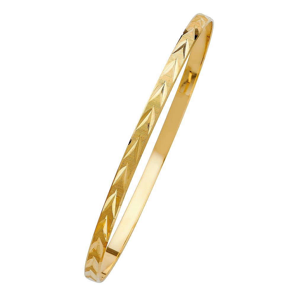 14KT REAL GOLD SOLID BANGLE FOR WOMEN