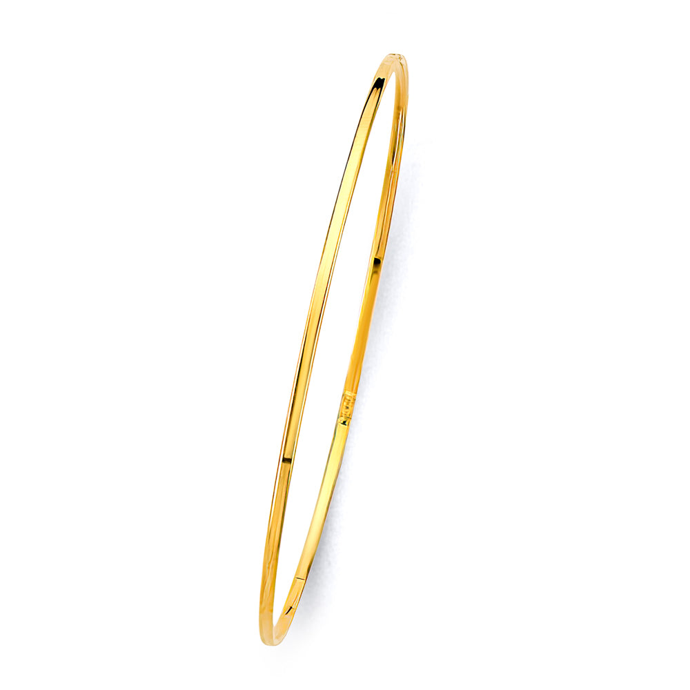 14KT REAL GOLD SOLID BANGLE FOR WOMEN