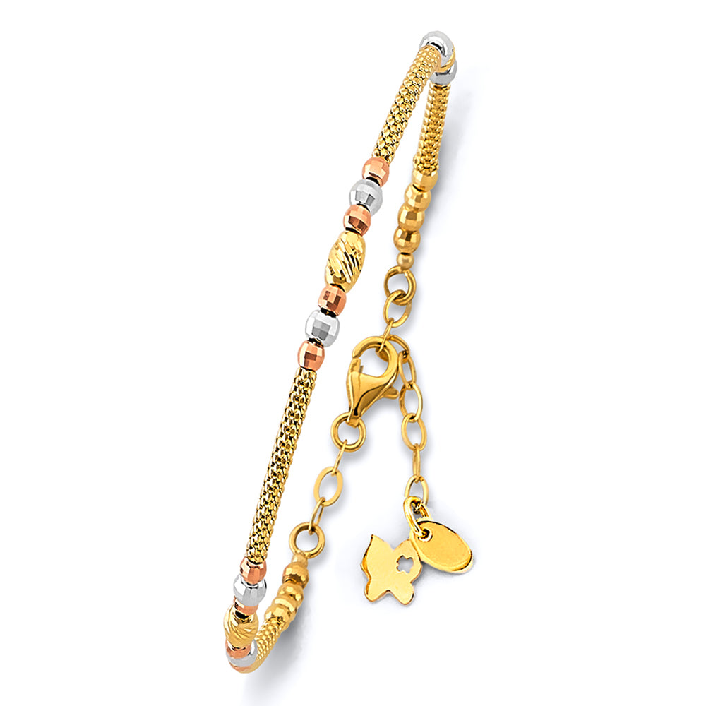 14KT REAL GOLD FANCY BANGLE FOR WOMEN