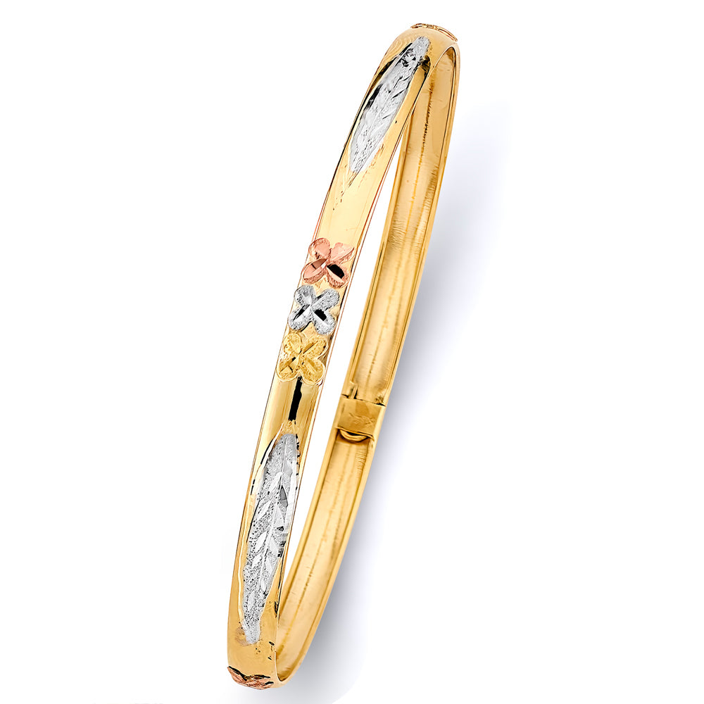 14KT REAL GOLD FLEXIBLE BANGLE FOR WOMEN