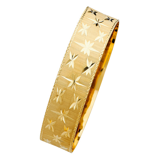 14KT REAL GOLD SOLID BANGLES