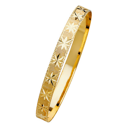 14KT REAL GOLD SOLID BANGLES