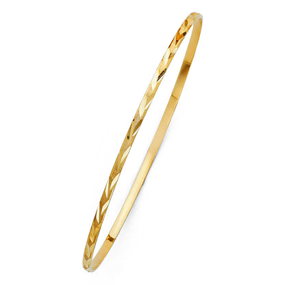 14KT REAL GOLD SOLID BANGLE