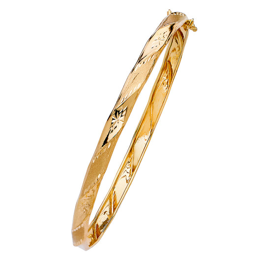 14KT REAL GOLD FLEXIBLE BANGLE