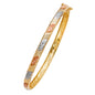 14KT REAL GOLD TRICOLOR FLEXIBLE BANGLE
