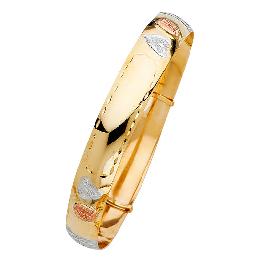 14KT REAL GOLD ADJUSTABLE BANGLE