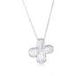 Sterling Silver, Bubble 'X' Initial Necklace