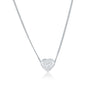 STERLING SILVER, HEART SLIDE NECKLACE