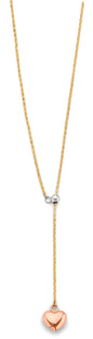14KT REAL GOLD HEART NECKLACE FOR WOMEN