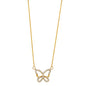 14KT REAL GOLD BUTTERFLY NECKLACE FOR WOMEN