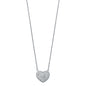 14KT REAL WHITE GOLD HEART NECKLACE