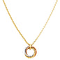 14KT REAL GOLD TRIO COLOR NECKLACE FOR WOMEN