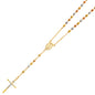 14KT REAL GOLD ROSARY NECKLACE