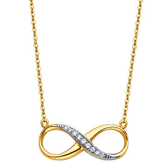 14KT REAL GOLD INFINITE NECKLACE FOR WOMEN