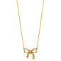 14KT REAL GOLD BOW NECKLACE FOR WOMEN
