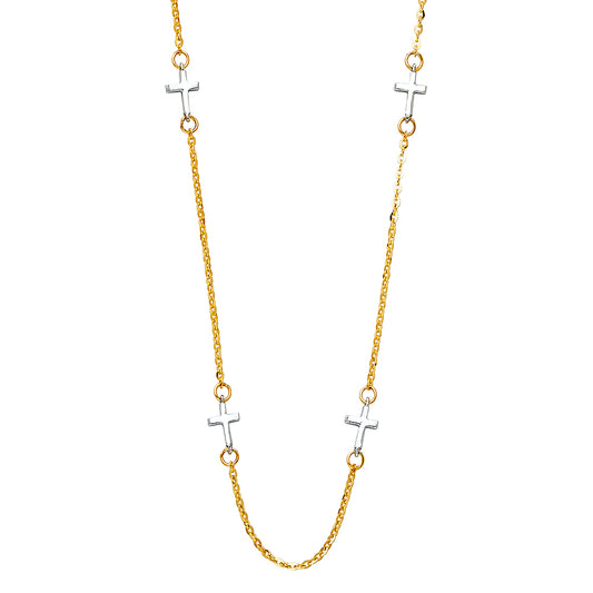14KT REAL GOLD CROSS NECKLACE