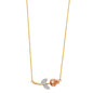14KT REAL GOLD ROSE NECKLACE FOR WOMEN