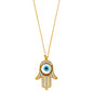 14KT REAL GOLD HAMSA NECKLACE FOR WOMEN