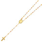 14KT REAL GOLD ROSARY NECKLACE