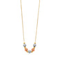 14KT REAL GOLD BALL NECKLACE TRIO COLOR