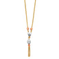 14KT REAL GOLD TRICOLOR NECKLACE